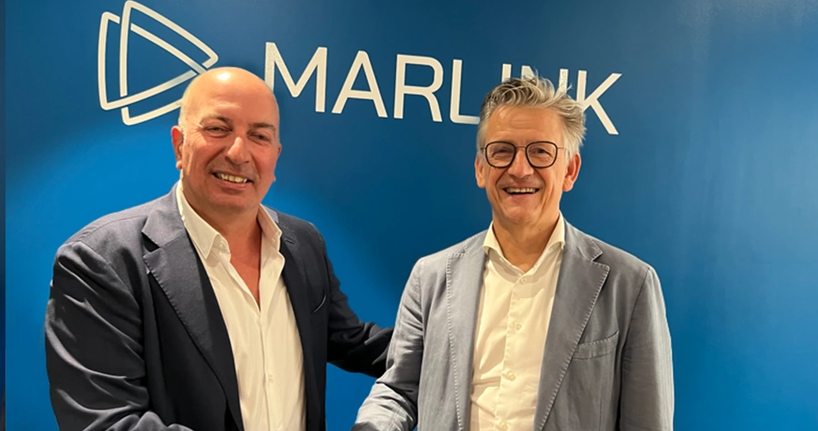 Evangelos Andriotis, CEO, TNL with Erik Ceuppens, CEO Marlink Group Evangelos Andriotis, CEO, TNL with Erik Ceuppens, CEO Marlink Group