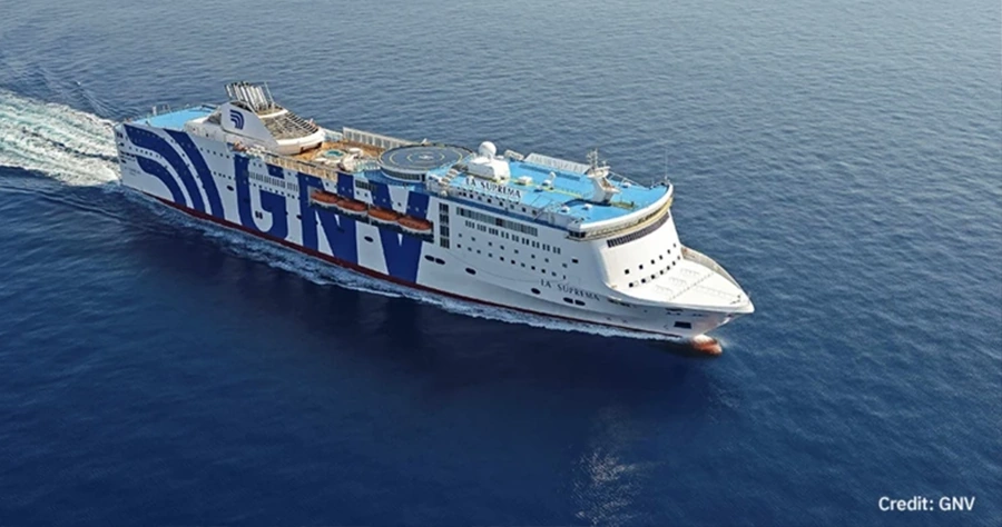 GNV vessel equipped with safety and navigation system support services from Telemar