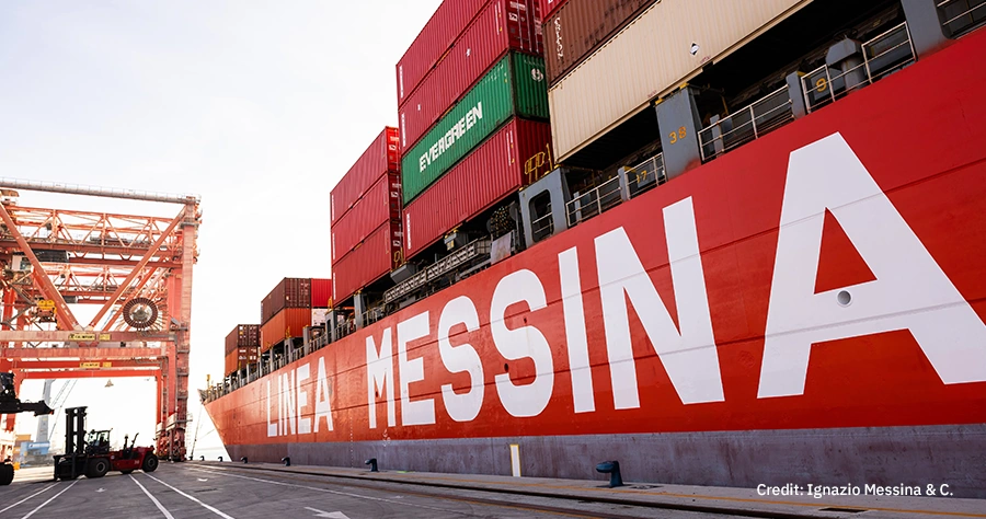 Ignazio Messina vessel supported by Telemar's global safety support GMDSS